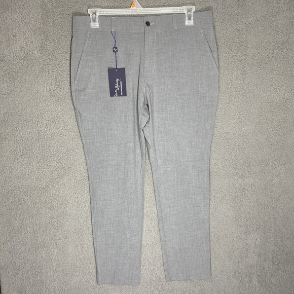 State & Liberty Men's 36x30Athletic Fit Stretch Tech Tappered ChinoGray